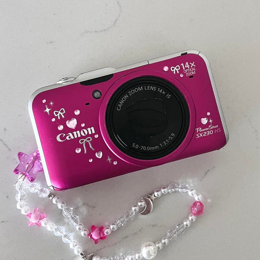 Canon Pink and Silver Cameras-and-accessories